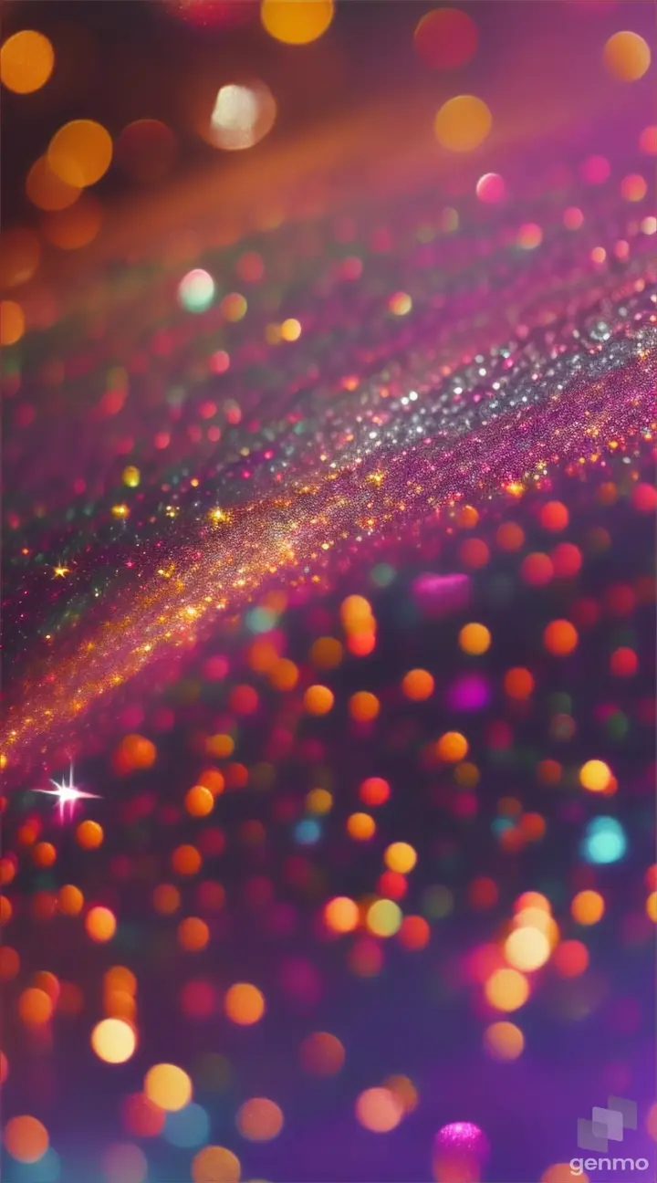 Visual representations of glittering landscapes and objects, highlighting the magical and dazzling qualities of glitter as a decorative material.