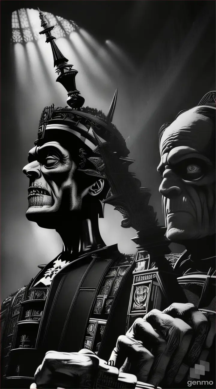 A series of images showcasing iconic moments from film adaptations of Frankenstein, accompanied by captions or speech bubbles featuring Creature's vegetarian philosophy.