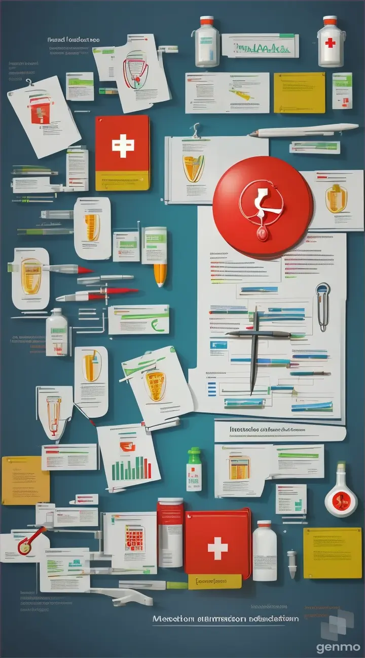 Illustrations depicting common types of medical errors, such as medication mistakes, surgical errors, and misdiagnoses, to raise awareness about different forms of medical negligence.