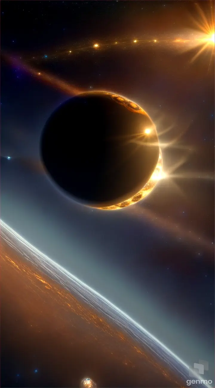 solar system, planets moving, cosmic background, hyperrealistic, intricately detailed