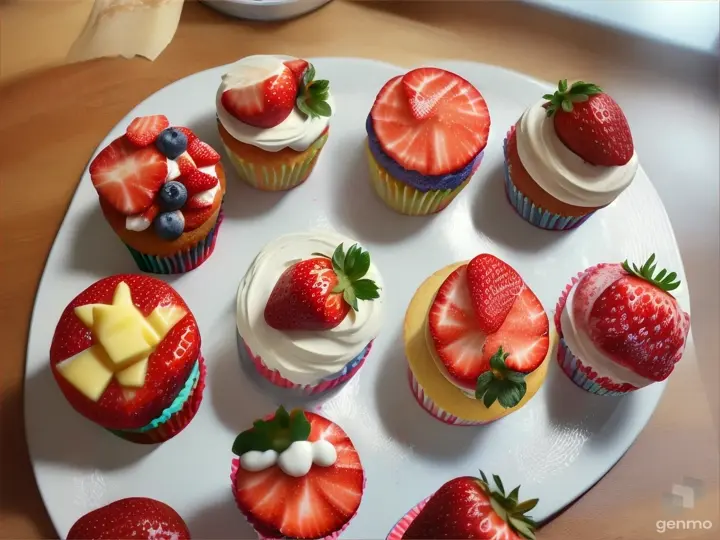 a cake with strawberries preparation