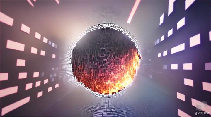 Nether portal greek pantheon lightning, bright, white, pixel voxel