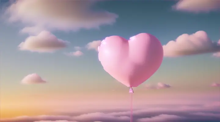 “The moment heart-shaped clouds form here and there, the moment the heart shape is slowly completed, it becomes a pastel pink heart cloud color. CG filming technique, only clouds should appear, deletion of planes, focus to give the feeling of flying above the clouds, to make it feel like you are actually flying through the clouds, ultra high definition”