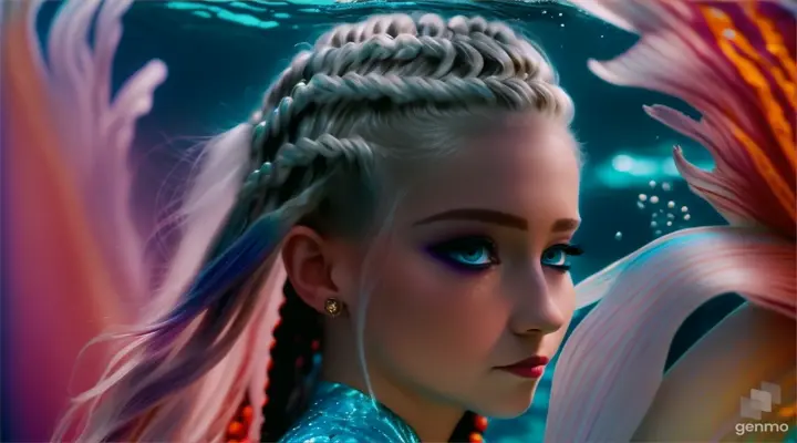 White girl cornrow hairstyles mermaid suit walk