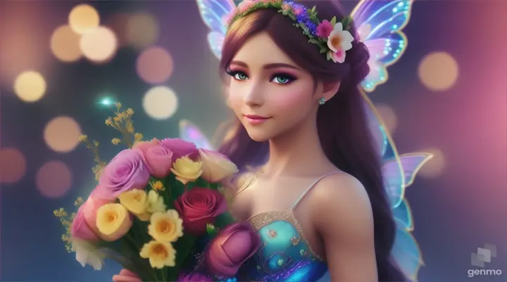 Magic magic beautiful fairy bouquet of flowers