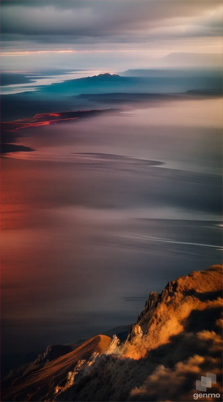 dark cozy mood volcano trip like a dream