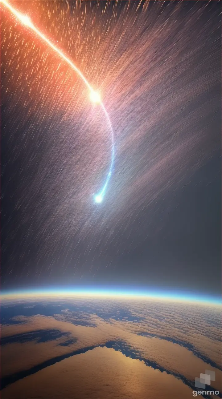 浩瀚无垠的宇宙，星空，流星雨，4K,8K
