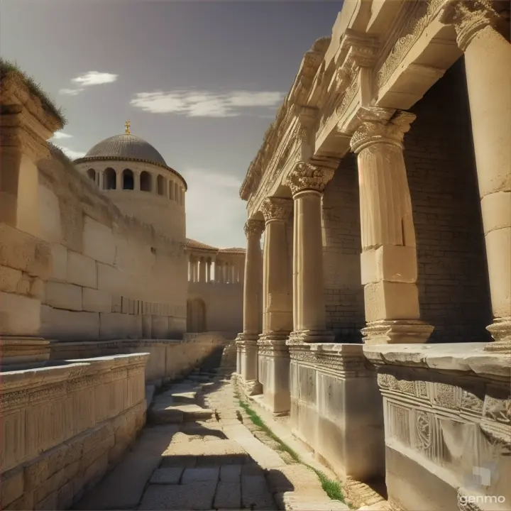 Caminhe por Tessalônica, cidade da Grécia antiga, no reino da Macedônia. Palácios  templos, casa rústicas. Ruas de pedra ou barro. Há 2000 anos atrás.