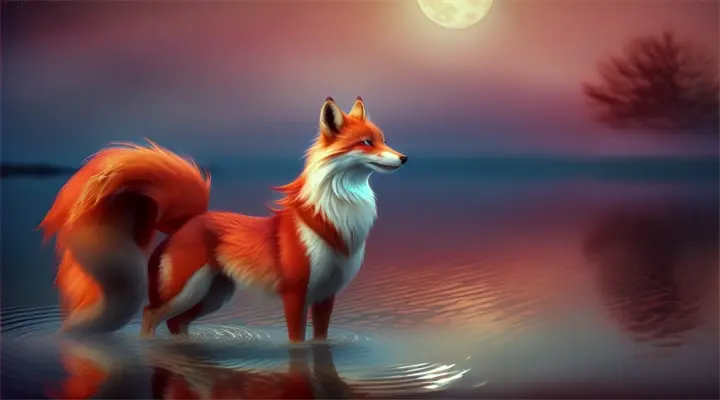 Gumiho:
At the edge of a tranquil lake, beneath the shimmering light of the full moon, a breathtaking woman stands barefoot on the water's surface. Her long, flowing hair glows with an ethereal radiance, and her eyes gleam with an alluring charm. Yet, as she turns to gaze upon you, her reflection in the water reveals her true form—a nine-tailed fox, its fur as red as the sunset. Despite her mesmerizing beauty, there's a hint of danger in her gaze, a reminder of the ancient legends that speak of the Gumiho's cunning and seductive nature.