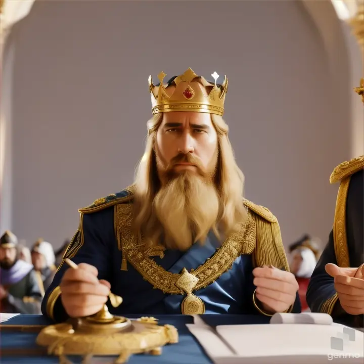 Introduce a conflict or crisis within the kingdom that tests the friendship and leadership of the king and his friend.