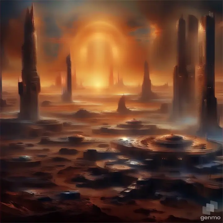 ruins of martian city