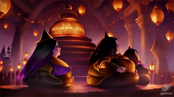 The mean old witch Gothel  teamed up with two fat ugly men  to get revenge. They made an evil plan to attack the kingdom and capture Rapunzel during the lantern festival.