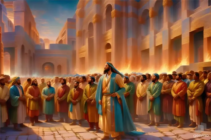 a man standing in front of a crowd of people