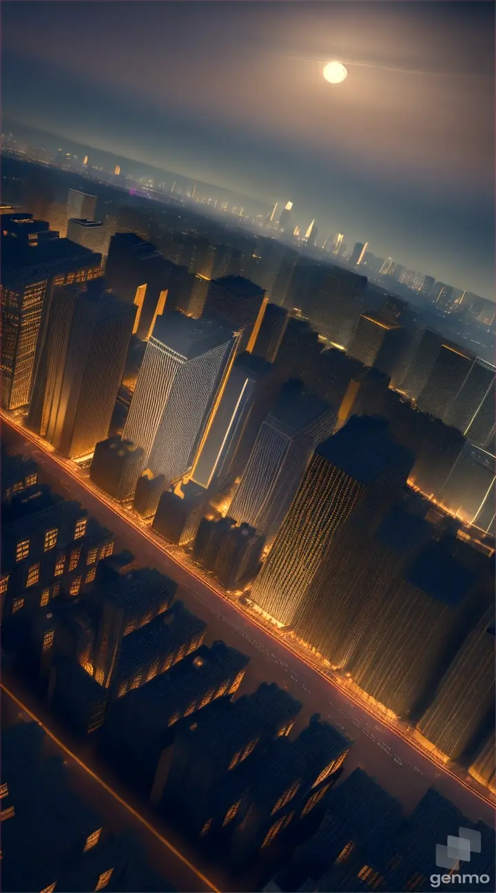 city night scene,Bustling,optic,shadowy,Award-Awarded,themoon,Ultimate beauty,8K,Wallpapers