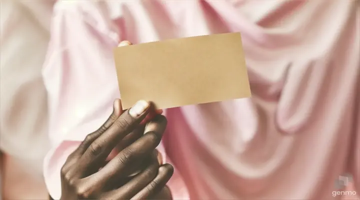 a person holding a piece of paper in their hand, green-themed, aspect ratio 16:9