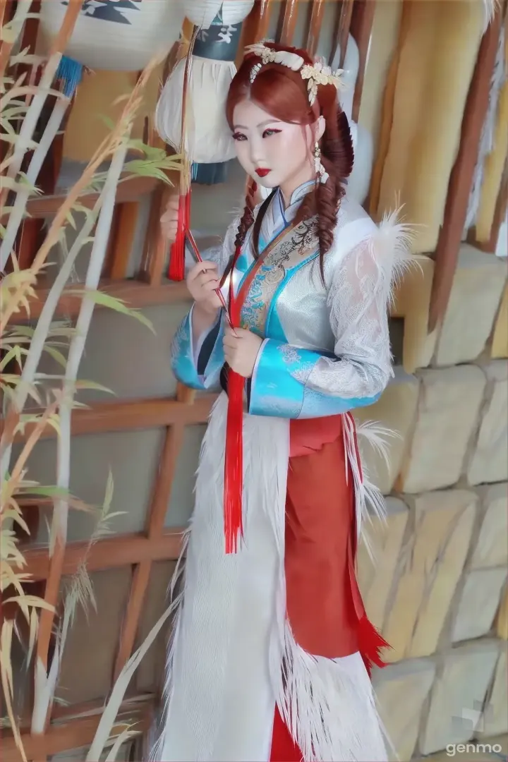 a woman dressed in a traditional chinese costume