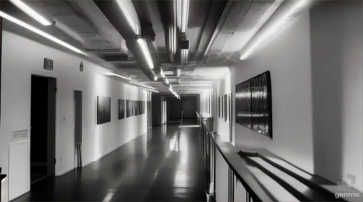 a light bulb hanging from a ceiling in a hallway