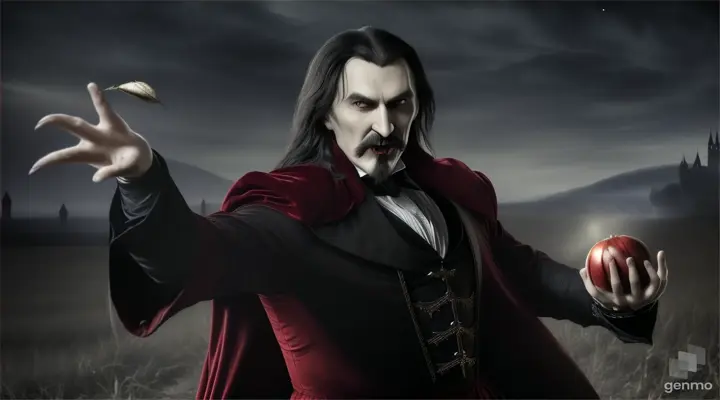 Vlad(a Dracula )catching the garlic ball.