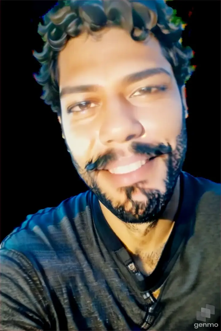 a close up of a person with a beard