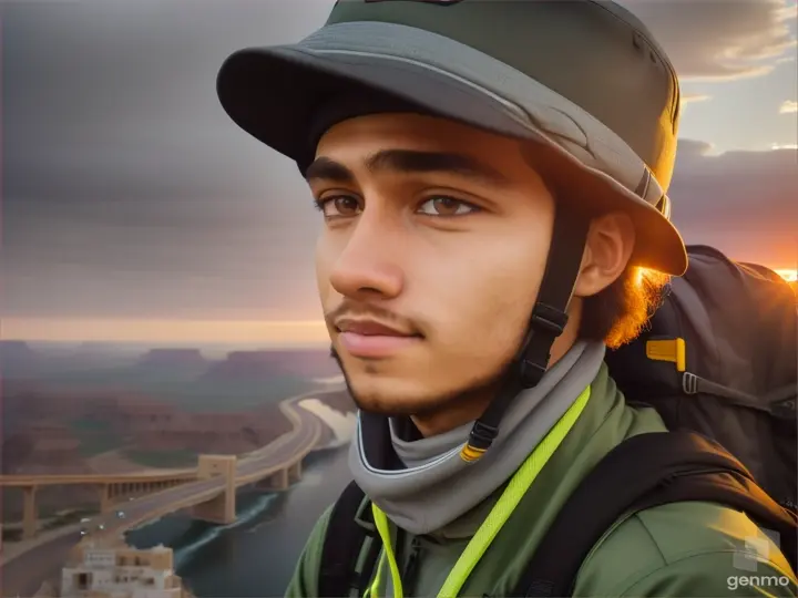 a 20-year-old explorer, as we embark on a journey to the awe-inspiring Khalifa Bridge! Let's make memories that'll last a lifetime. 