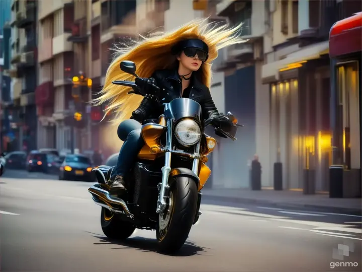 a woman riding on the back of a motorcycle