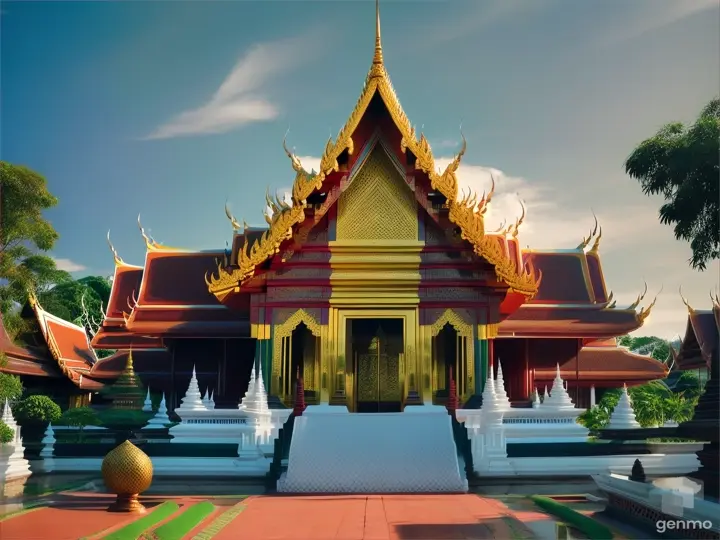 วัดไทย ประเทศไทย ลายไทย