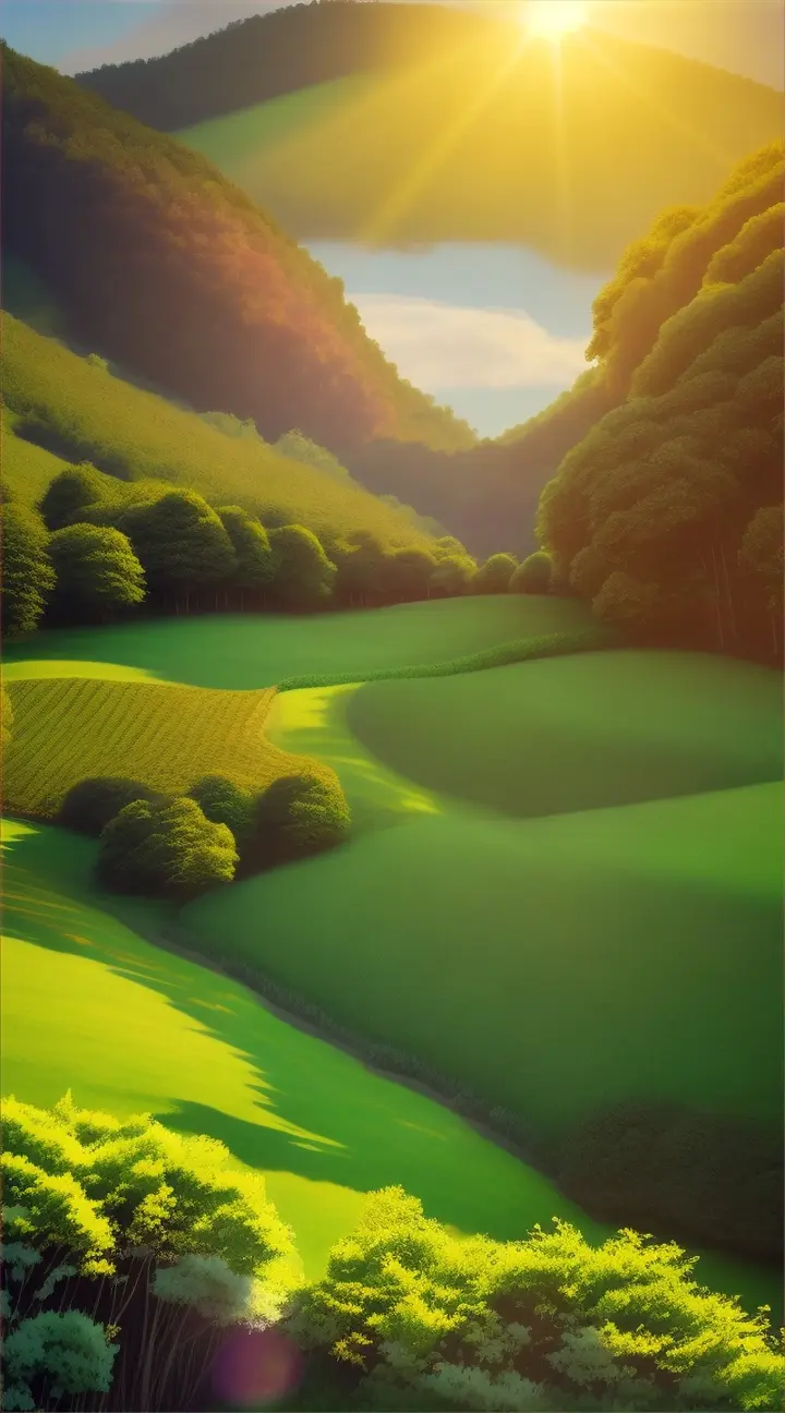 Create a beautiful and heavenly scenery during the day