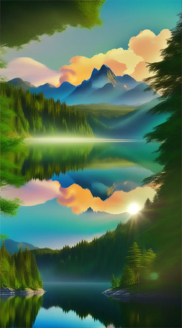 Create a beautiful and heavenly scenery during the day