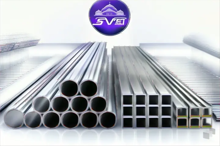 a stack of steel pipes with the tv2 logo in the background