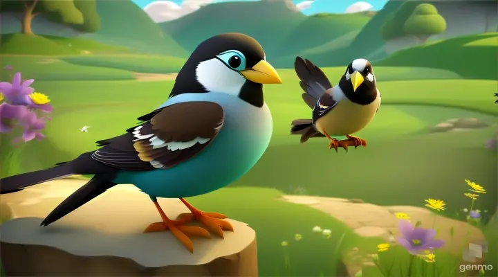 3d cartoon videos animation  Look," said the sparrow as it flew up to the crow and settled down, spreading its wings.                                      
                                                             
