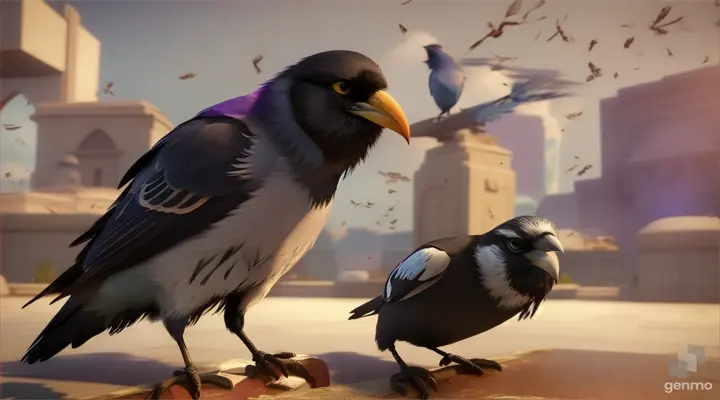 3d cartoon videos animation  Hearing the crow's words, the sparrow's pride shattered into pieces.