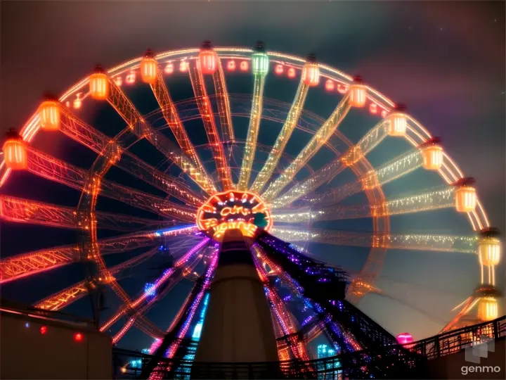ferris wheel at night