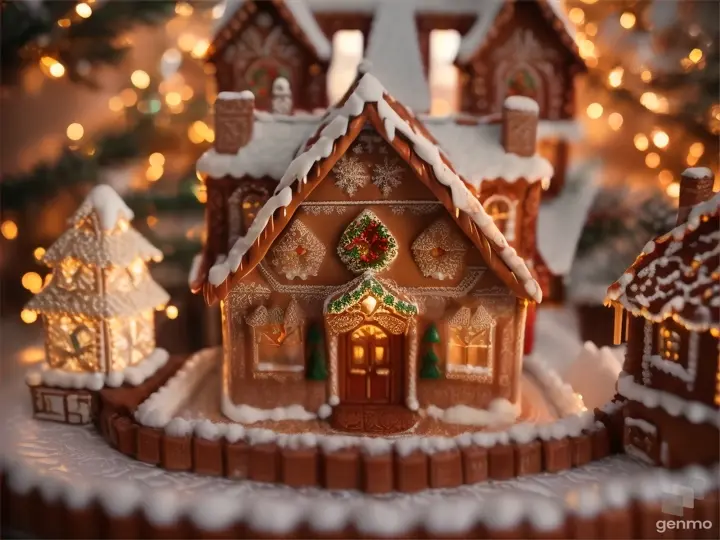 Gingerbreads supported a roof made of tiles 