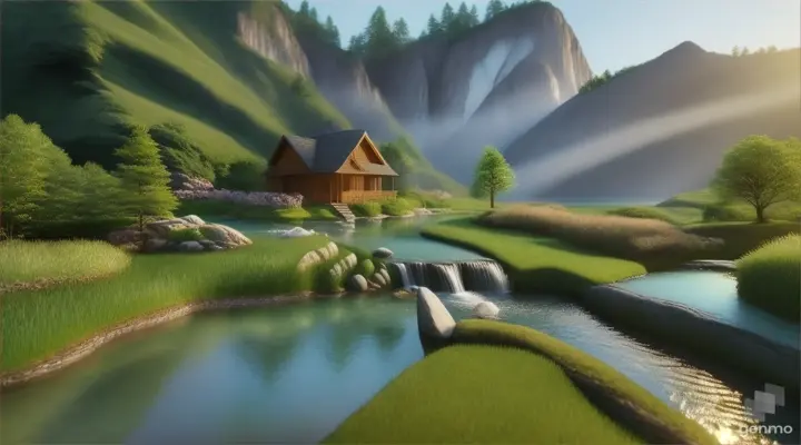 plant, green, natural landscape, tree, house, mountain, land lot, grass, landscape, groundcover