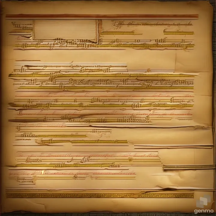 Texture of an open aged parchment sheet, filling the entire screen, Thumbnail
