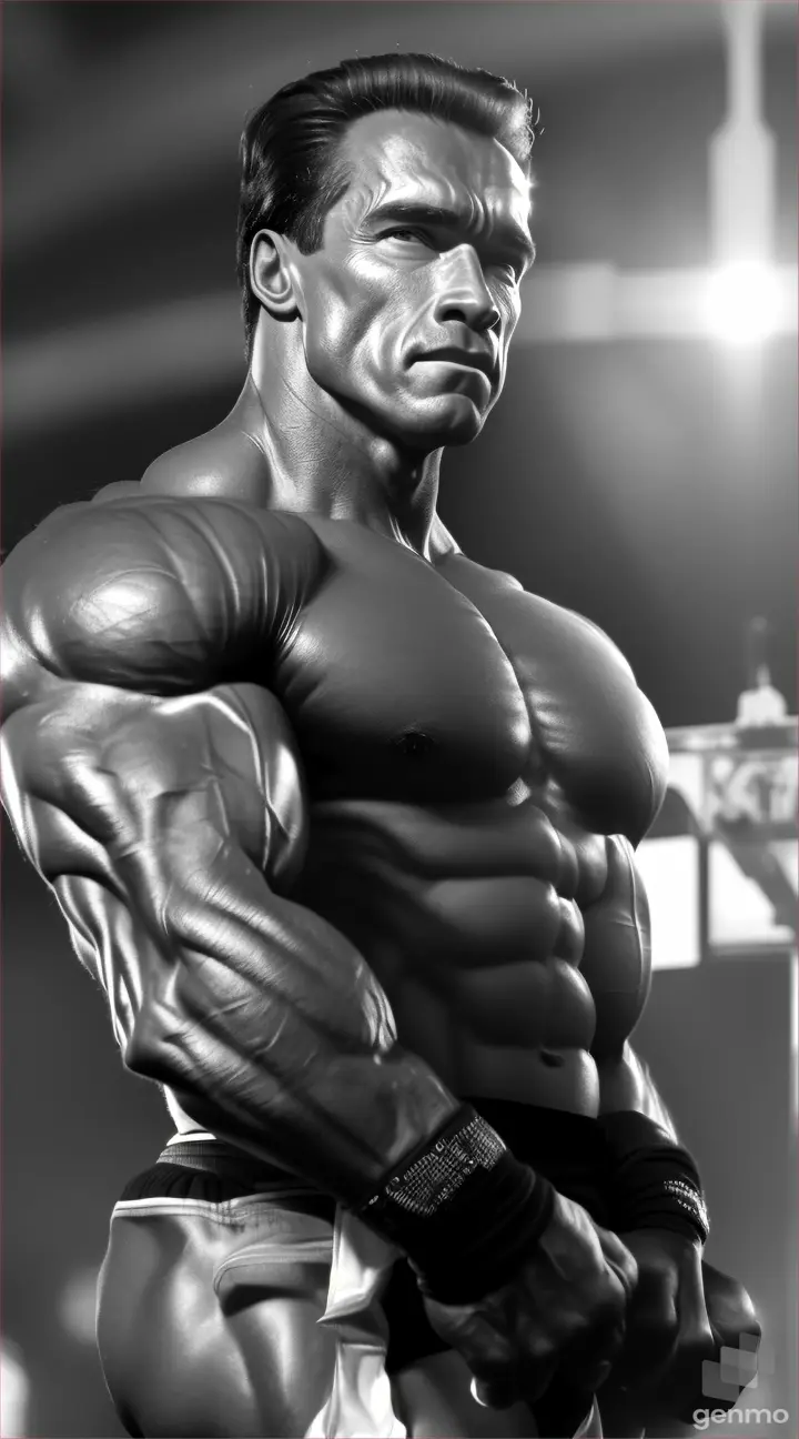 Arnold biceps pose