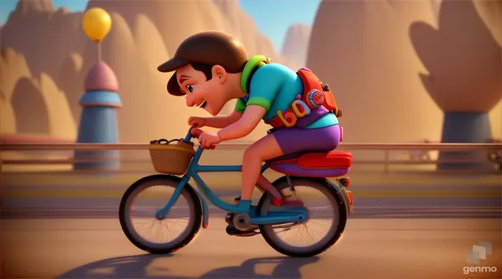  3d cartoon Baby's Big Adventure: The Cycling Dream 