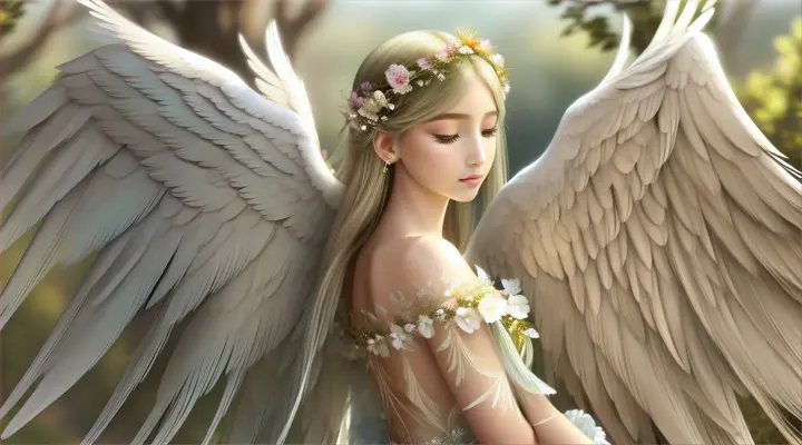 Lasa:
Envision the Lasas as a group of ethereal guardian spirits, depicted with youthful and graceful beauty, embodying the Etruscan ideals of protection and guidance. They are shown with delicate, feathered wings that shimmer in the sunlight, suggesting their ability to traverse between the realms of the living and the dead. Each Lasa is dressed in elegant, flowing garments that are rich in color and pattern, indicative of their divine nature. They are adorned with flowers and jewelry, holding items such as mirrors, wreaths, or vials of perfume, symbols of love, beauty, and fertility. The background is a lush, verdant landscape, a garden of the gods, where these divine beings perform their sacred duties, offering blessings and watching over the souls they protect with a tender and nurturing gaze.
