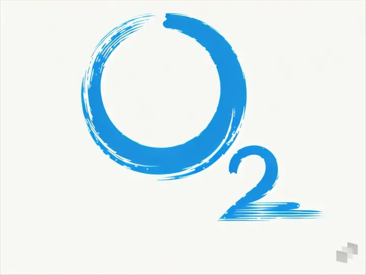 a blue logo with the letter o in the middle of it