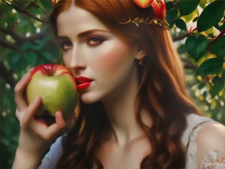 Eve eating the apple