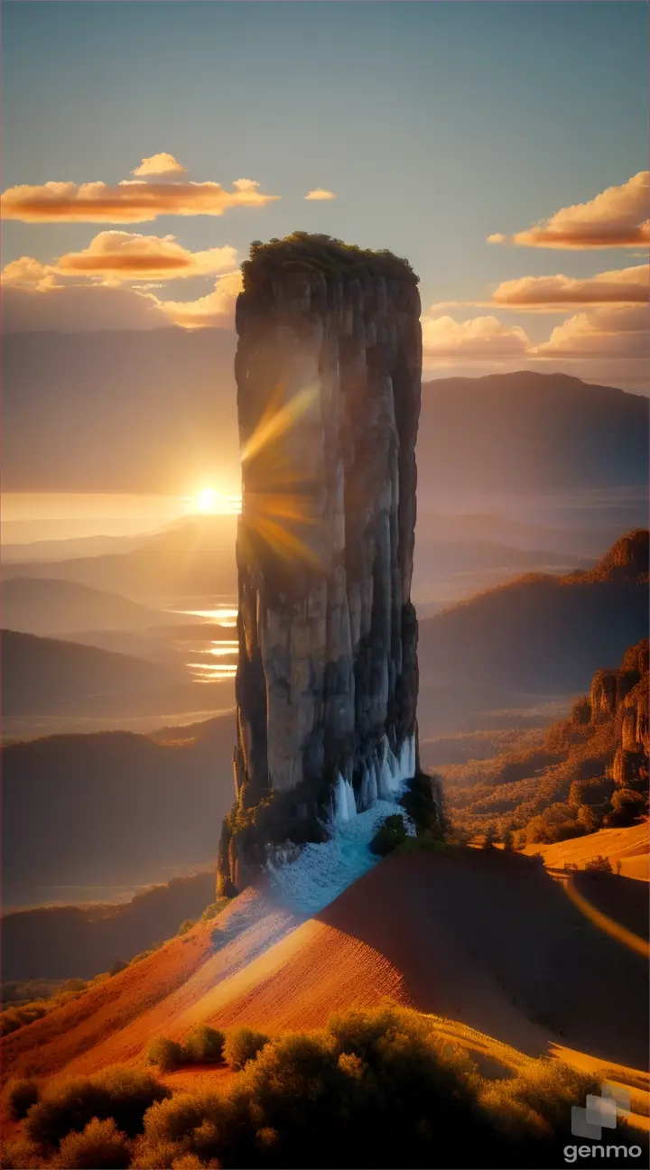 paisaje hermoso con sol brillante , animales hermosos todo en 8k realistico ,