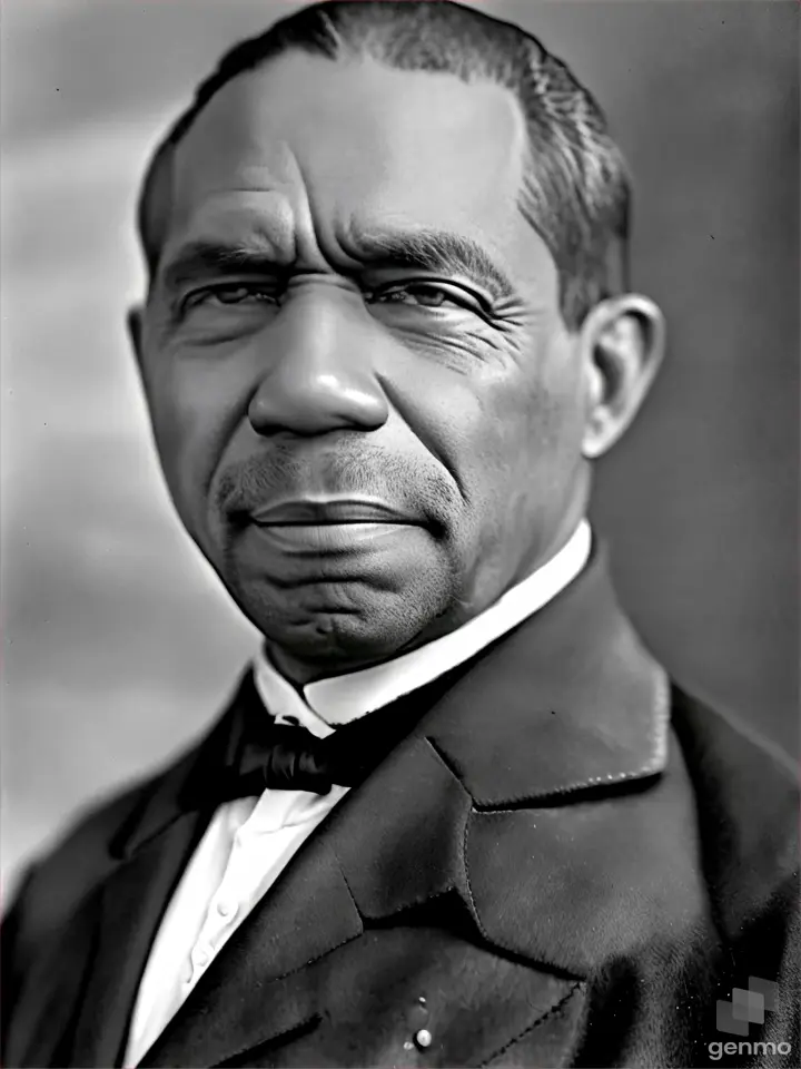 a black and white photo of a man in a suitAmerican author, educator, and advisor to several US presidents. He was a prominent leader in the Black community