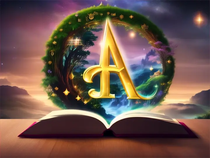 An Alphabet A in a magical fantasy land