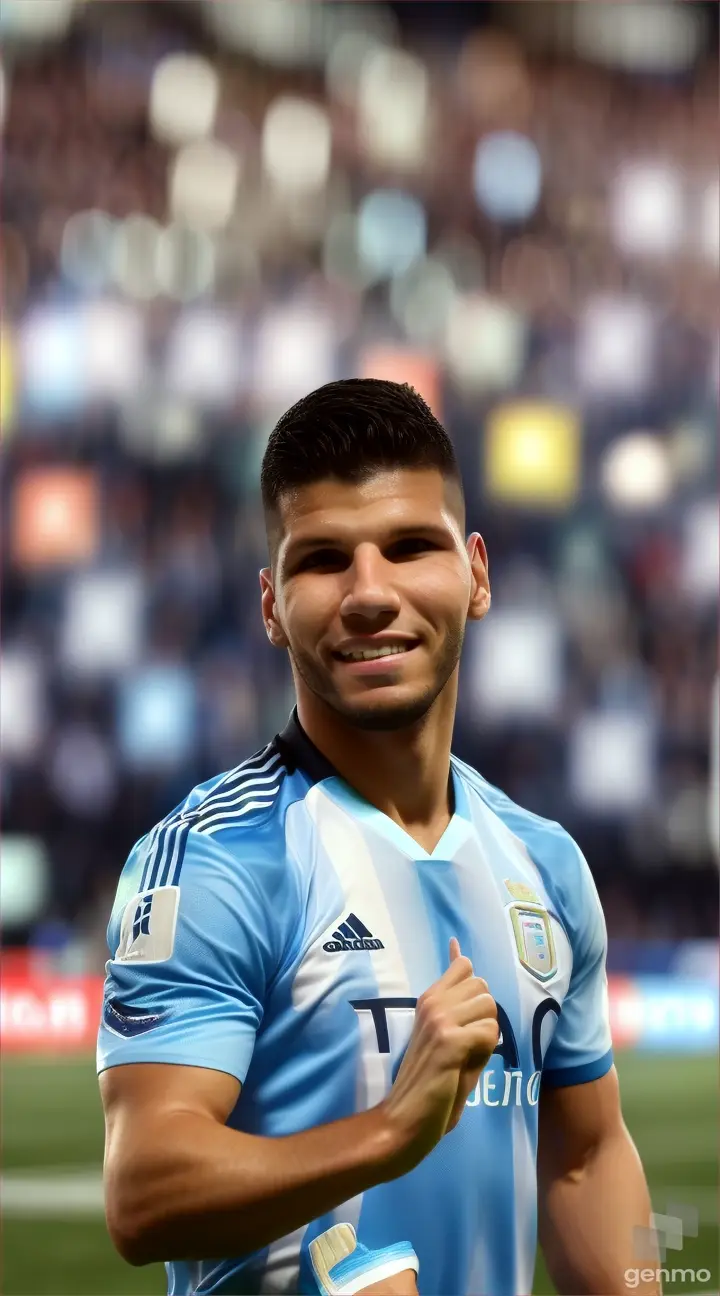 International Success: Pictures of Sergio Agüero representing his national team, Argentina, and achieving success on the international stage, highlighting his status as one of the world's top strikers.