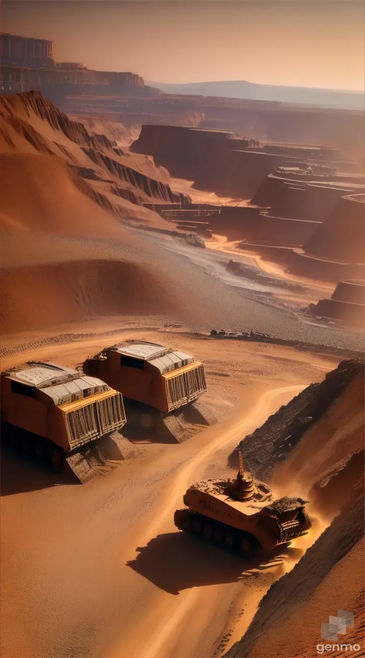 Mining site on mars