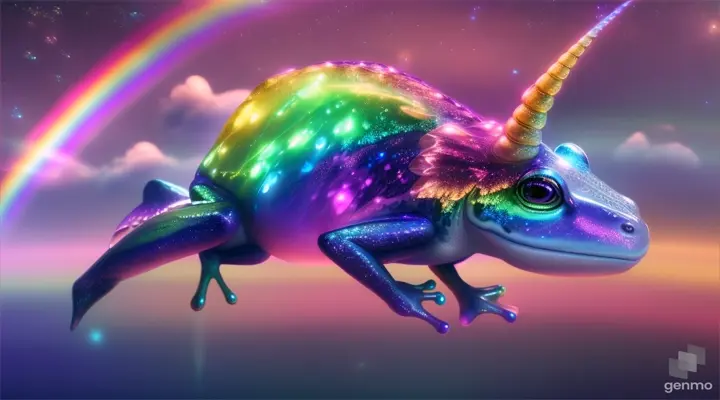 -flys-reinbow-aura-unicorn frog-