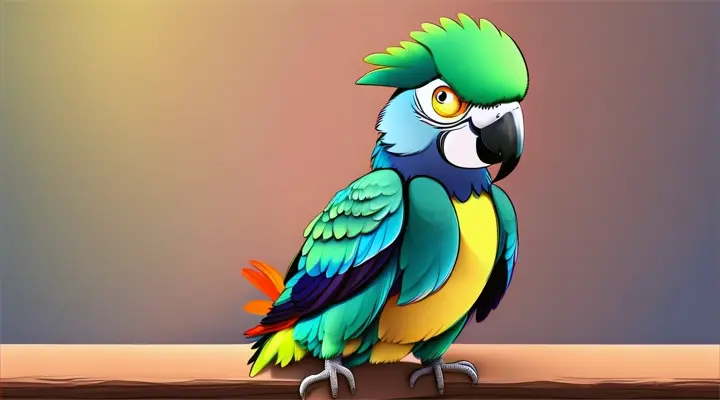 Cute parrot cartoon
