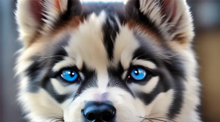 Cute small Siberian husky
