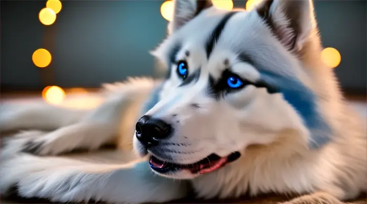 Cute small Siberian husky