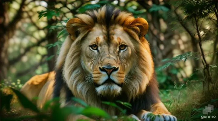 leao na selva, sublime perfecto , hermoso 8k realisitico